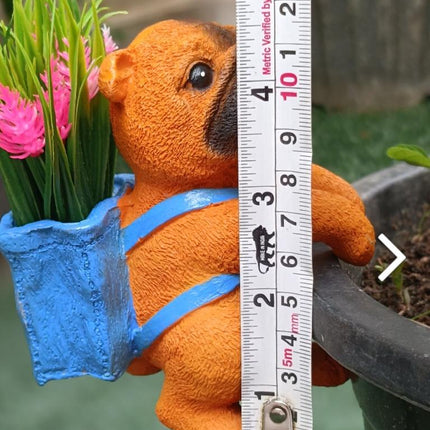 Cute Pug Hanging Planter Statue Gift | Decorative Dog Garden Decor pack of 2 - Pctkart