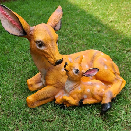Decorative Deer Statue for Garden | Mother & Baby Deer Showpiece for Outdoor Decor - Pctkart