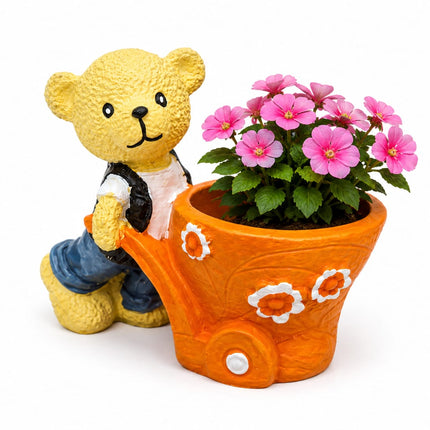 Cute Resin Character Planter Pots Pack of 3 | Designer Indoor & Garden Flower Pots