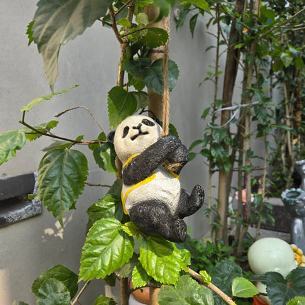 Pctkart Hanging Panda Garden Decor | Cute Resin Tree Hanging Ornament with Rope - Pctkart