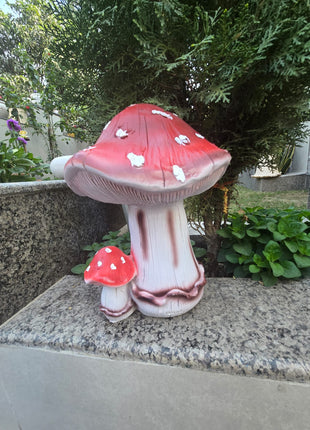 Pctkart Red Mushroom Garden Statue for Outdoor Decor - Pctkart