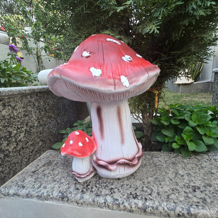 Pctkart Red Mushroom Garden Statue for Outdoor Decor - Pctkart