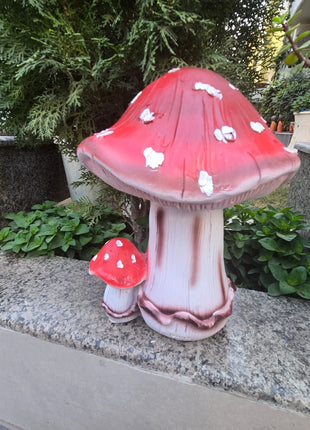 Pctkart Red Mushroom Garden Statue for Outdoor Decor - Pctkart