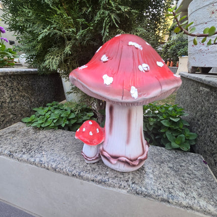 Pctkart Red Mushroom Garden Statue for Outdoor Decor - Pctkart