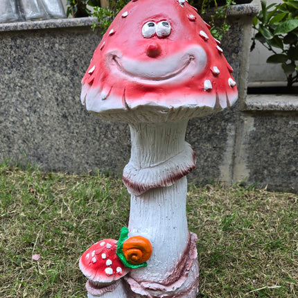 Pctkart Smiling Mushroom Garden Statue | Outdoor Decor - Pctkart