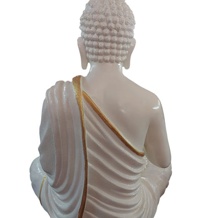 PCTKART White Meditating Buddha Garden Statue | Decorative Spiritual Home Decor – PCTKART - Pctkart