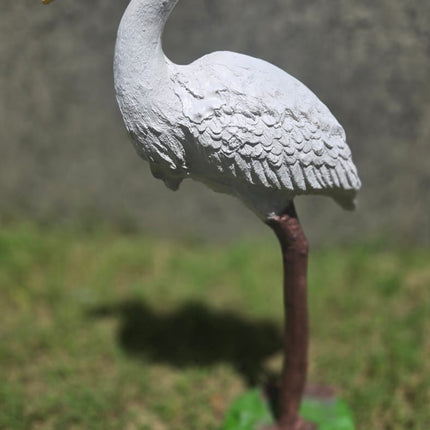Elegant White Stork Garden Statue – Premium Outdoor Decor - Pctkart
