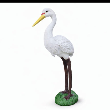 Elegant White Stork Garden Statue – Premium Outdoor Decor - Pctkart