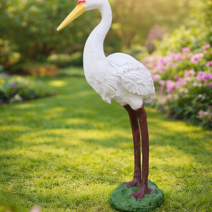 Elegant White Stork Garden Statue – Premium Outdoor Decor - Pctkart