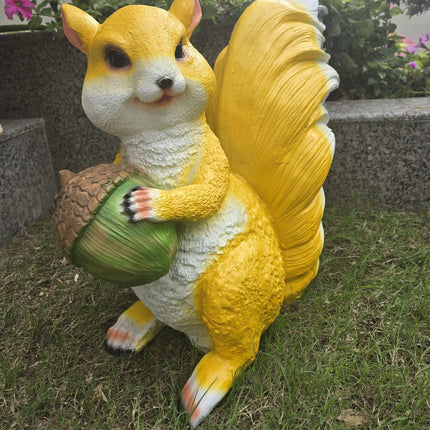 Decorative Squirrel Statue with Acorn for Garden & Outdoor Decor - Pctkart