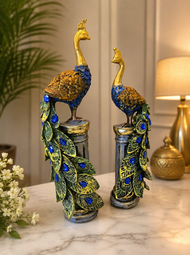 Peacock home decor gift item with size details
