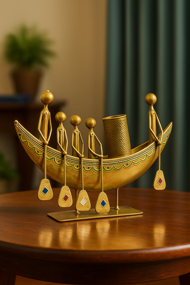 Pctkart Antique metal boatmen pen stand for home office desk decor