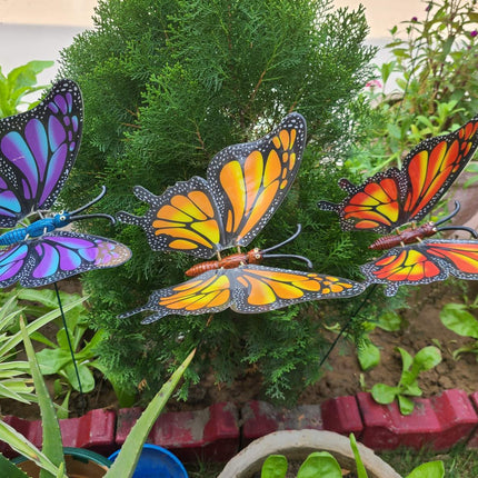 Pctkart Butterfly garden sticks for garden decor home decor pack of 4 - Pctkart