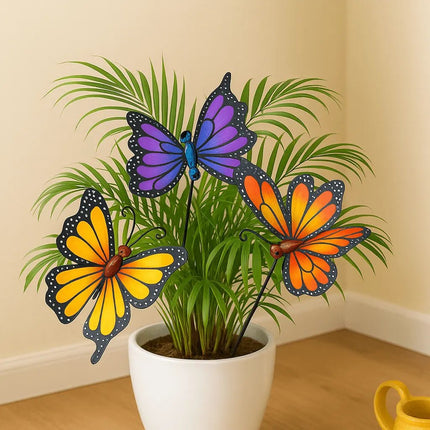 Pctkart Butterfly garden sticks for garden decor home decor pack of 4 - Pctkart