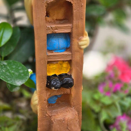 Cute Garden Climbing Dwarf Statue | Outdoor Miniature Decor | 11.5 Inch - Pctkart