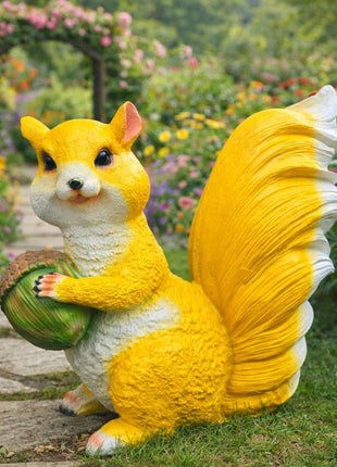 Decorative Squirrel Statue with Acorn for Garden & Outdoor Decor - Pctkart