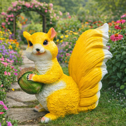 squirrel garden statue outdoor decor