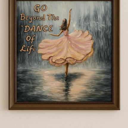 Pctkart Handmade Wall painting Dancing Girl on Rain - Pctkart