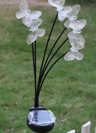 Solar Garden Lights for Outdoor Decoration | LED Butterfly Garden Stakes for Home pack of 2 - Pctkart