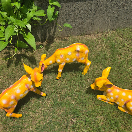 Grazing Deer Outdoor Statue