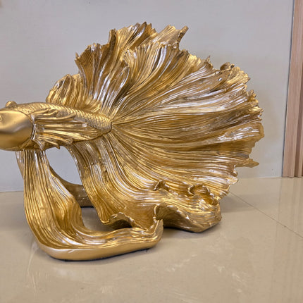 Vastu Gold Fish Showpiece for Wealth & Prosperity | Feng Shui Lucky Fish Decor | PCTKART - Pctkart