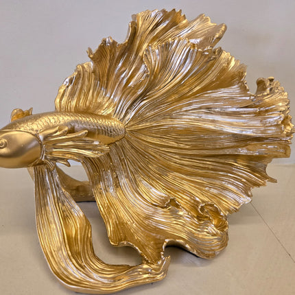 Vastu Gold Fish Showpiece for Wealth & Prosperity | Feng Shui Lucky Fish Decor | PCTKART - Pctkart