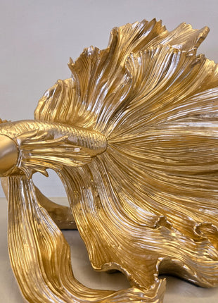 Vastu Gold Fish Showpiece for Wealth & Prosperity | Feng Shui Lucky Fish Decor | PCTKART - Pctkart