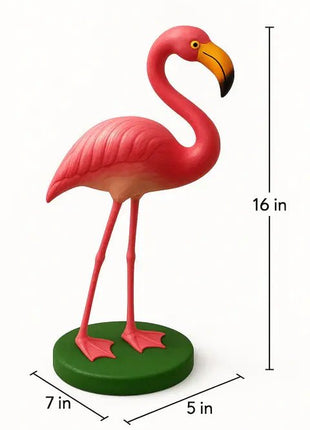 PCTKART Pink Flamingo Garden Statue – Fiber Outdoor Decor Sculpture for Lawn & Balcony - Pctkart