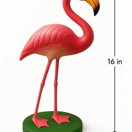 PCTKART Pink Flamingo Garden Statue – Fiber Outdoor Decor Sculpture for Lawn & Balcony - Pctkart