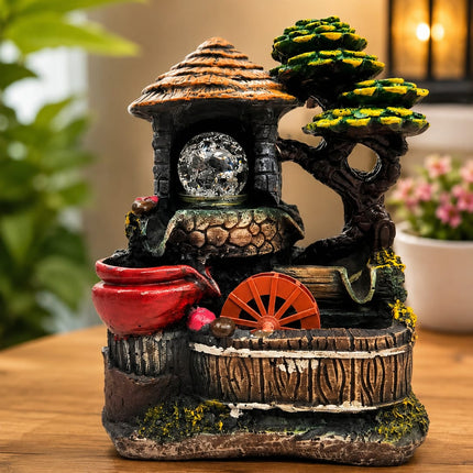 Indoor LED water fountain showpiece for home decoration
