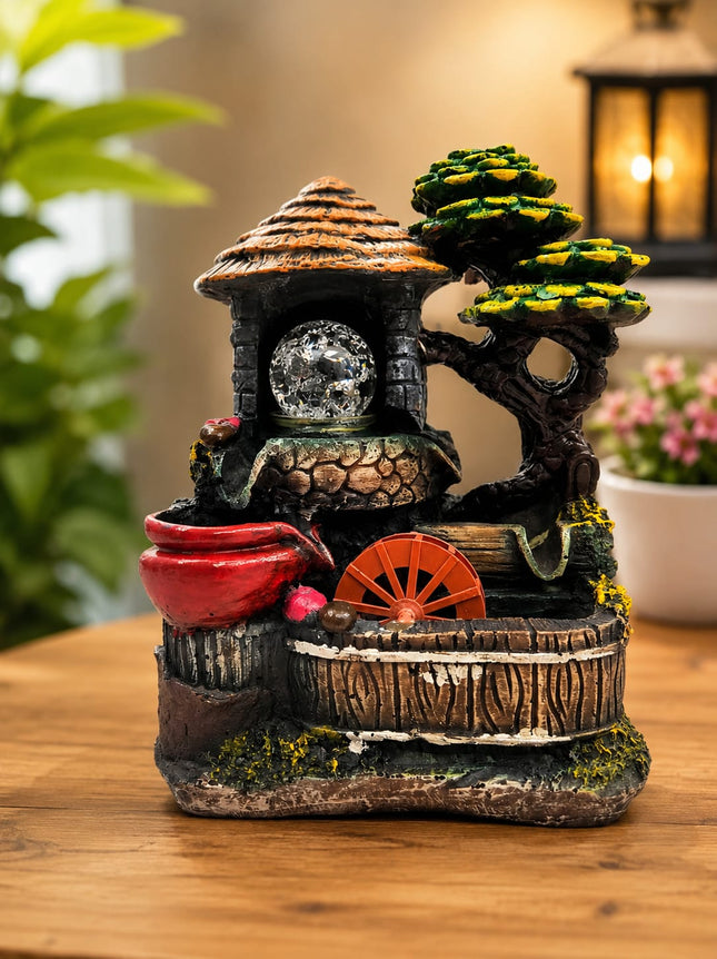 Indoor LED water fountain showpiece for home decoration
