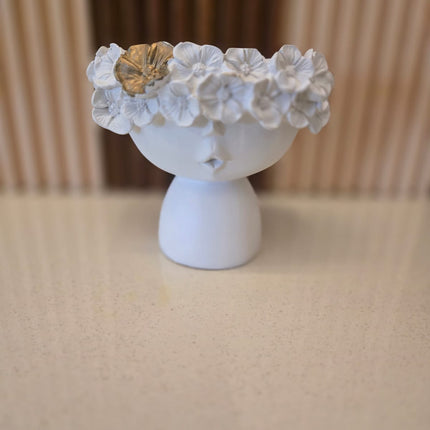 Decorative face vase for living room table decoration