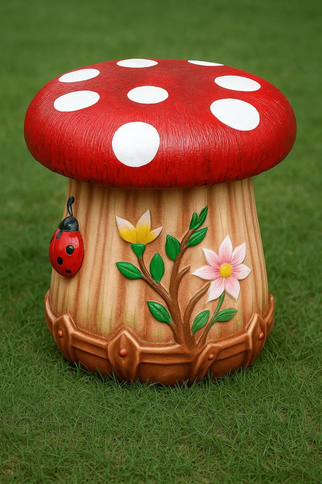 Decorative Mushroom Stool for Garden & Balcony | Outdoor Garden Decor Seat | PCTKart - Pctkart