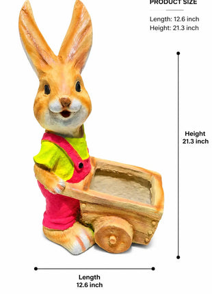 Rabbit Designer Planter Pot for Garden Decororation | Animal Showpiece for Home & Outdoor - Pctkart