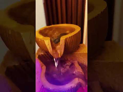 Geometric_mustard_brown_resin_tabletop_waterfall_showpiece_for_relaxation_spaces