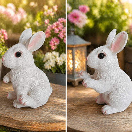 Cute Rabbit Showpiece – Mini Rabbit Statue for Home & Garden Decor pack of 2 - Pctkart