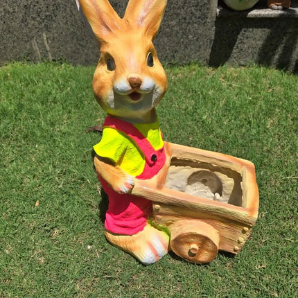  decorative rabbit showpiece planter for home decor and garden styling