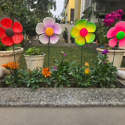 Pctkart Colorful Flower Moving Garden Stakes for Outdoor Decor | Flower Sticks - Pctkart