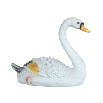 Elegant White Swan Garden Statue | Outdoor Decorative Swan Decor - Pctkart